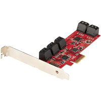 StarTech.com SATA PCIe Card - 10 Port PCIe SATA Expansion Card - 6Gbps - Low/Full…