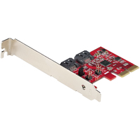 StarTech.com SATA PCIe Card - 2 Port PCIe SATA Expansion Card - 6Gbps - Full/Low …