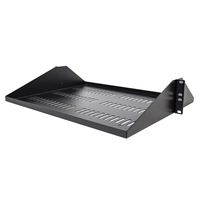 StarTech.com 2U Server Rack Shelf, Center Mounted Universal Vented Rackmount Cant…
