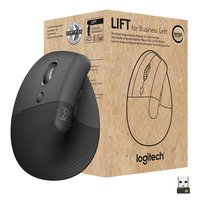 Logitech Lift for Business - Vertical mouse - ergonomic - left-handed - 6 buttons…