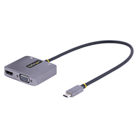 StarTech.com USB C Video Adapter, USB C to HDMI VGA Multiport Adapter, 3.5mm Audi…