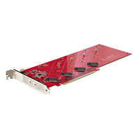 StarTech.com Quad M.2 PCIe Adapter Card, PCIe x16 to Quad NVMe or AHCI M.2 SSDs, …