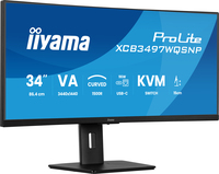 iiyama ProLite 34’’ UWQHD curved monitor with USB-C dock, LAN, KVM switch and 15c…