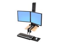 Ergotron WorkFit-S Dual Sit-Stand Workstation - Stand (tray, desk clamp mount, co…