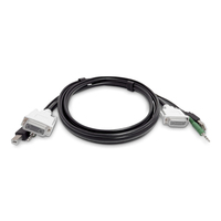StarTech.com 6ft (1.8m) DVI KVM Cable, USB 2.0, 3.5mm Audio, Universally Compatib…