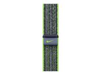 Apple Nike - Loop for smart watch - 45 mm - 145-220 mm - bright green/blue