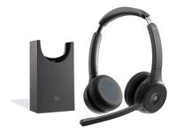 Cisco Headset 722 - Headset - on-ear - Bluetooth - wireless - carbon black - with…