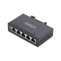 StarTech.com 5-Port Unmanaged Industrial Network Switch, 100/1000 Ethernet, DIN R…
