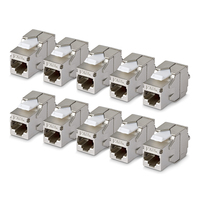 StarTech.com Shielded Cat6a Keystone Jack, 10-Pack RJ45 Ethernet Keystone Jacks, …