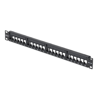 StarTech.com 24 Port 1U Blank Keystone Patch Panel with Cable Management Bar, Rac…