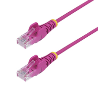 StarTech.com 3m Pink Slim CAT6 Ethernet Cable, Snagless, 100W PoE, UTP, LSZH, 28A…