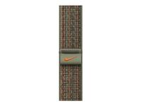 Apple Nike - Loop for smart watch - 45 mm - 145-220 mm - sequoia/orange