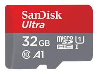 SanDisk Ultra - Flash memory card (microSDHC to SD adapter included) - 32 GB - A1…