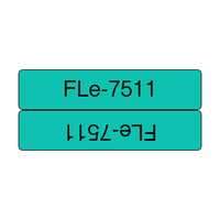 Brother FLE-7511 label-making tape Black on green