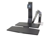 Ergotron WorkFit-A Single LD with Worksurface+ - Stand (tray, articulating arm, d…