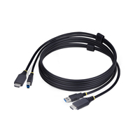 StarTech.com 6ft (1.8m) HDMI and USB 5Gbps KVM Cable, 4K 60Hz, HDMI 2.0 and USB C…