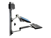 Ergotron LX Wall Mount System with Small CPU Holder - Wall mount for LCD display …