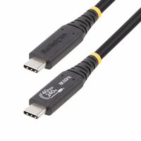 StarTech.com 50cm (1.6ft) USB4 Cable, USB-IF Certified USB-C Cable, 40Gbps, 240W …