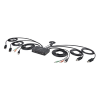 StarTech.com 2-Port Dual-Monitor DisplayPort Cable KVM Switch, 4K 60Hz, Compact K…