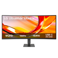 LG UltraWide™ U6 34U640B-B.AEK, 34-inch WQHD Curved (1800R) 144Hz Monitor, HDR10 …