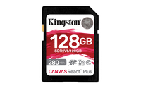 Kingston Technology 128GB Canvas React Plus SDXC UHS-II 280R/100W U3 V60 for Full…