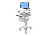 STYLEVIEW CART WITH LCD ARM, TALL DOUBLE DRAWER