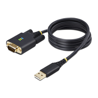 StarTech.com 3ft (1m) USB to Serial Adapter Cable, COM Retention, Interchangeable…