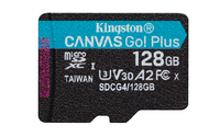 Kingston Technology 128GB microSDXC Canvas Go Plus Gen4 200R A2 U3 Single Pack w/…