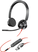 Poly Blackwire 3325 Stereo Microsoft Teams Certified USB-C Headset +3.5mm Plug +U…