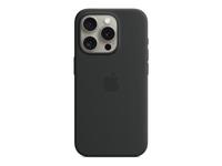 Apple - Back cover for mobile phone - MagSafe compatibility - silicone - black - …