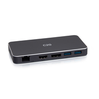 C2G USB-C 7-in-1 Dual Display MST Docking Station with HDMI, DisplayPort, Etherne…
