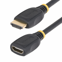 StarTech.com 3.3ft (1m) HDMI 2.0 Extension Cable, High Speed HDMI Port Saver Cabl…