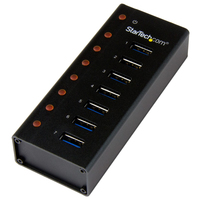 StarTech.com 7-Port USB 3.0 Hub - Desktop or Wall-Mountable Metal Enclosure~7-Por…